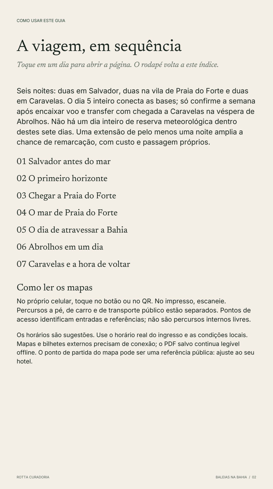 Página 2 real do roteiro: A VIAGEM EM SEQUÊNCIA