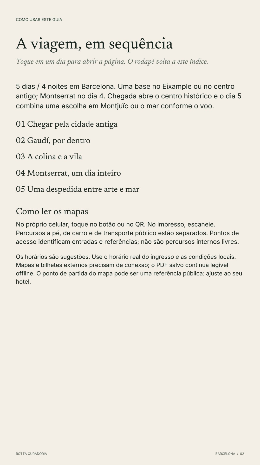 Página 2 real do roteiro: A VIAGEM EM SEQUÊNCIA