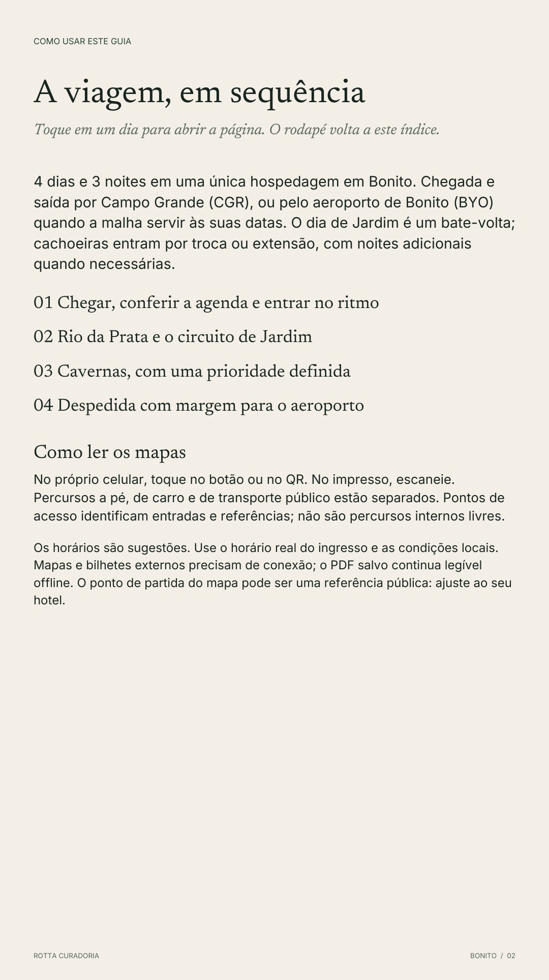 Página 2 real do roteiro: A VIAGEM EM SEQUÊNCIA