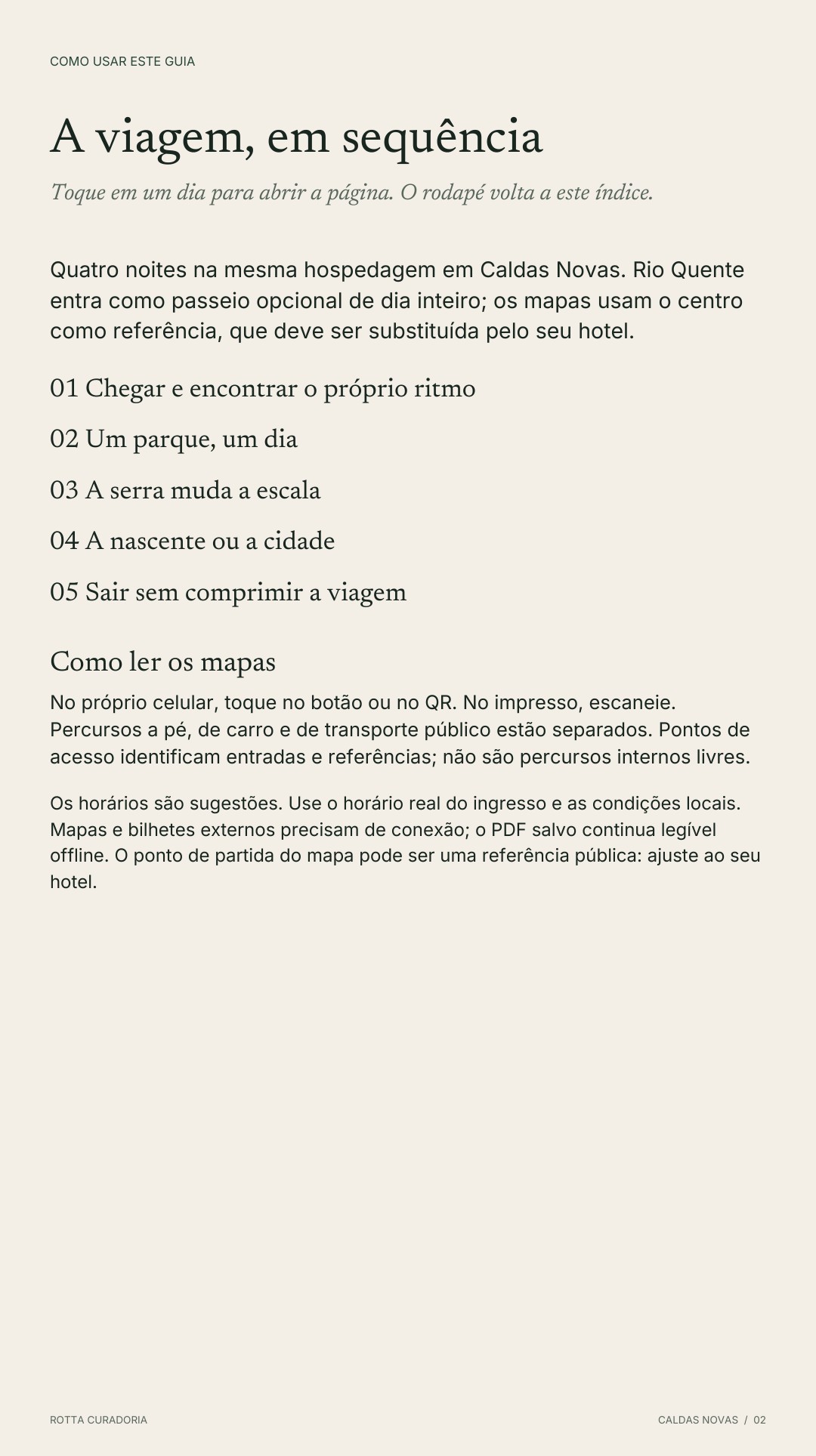 Página 2 real do roteiro: A VIAGEM EM SEQUÊNCIA