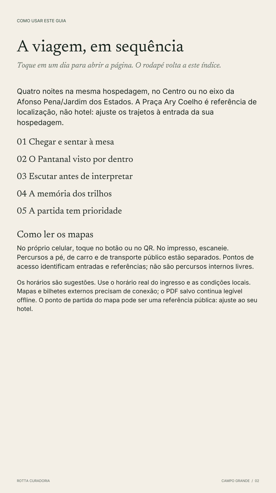 Página 2 real do roteiro: A VIAGEM EM SEQUÊNCIA