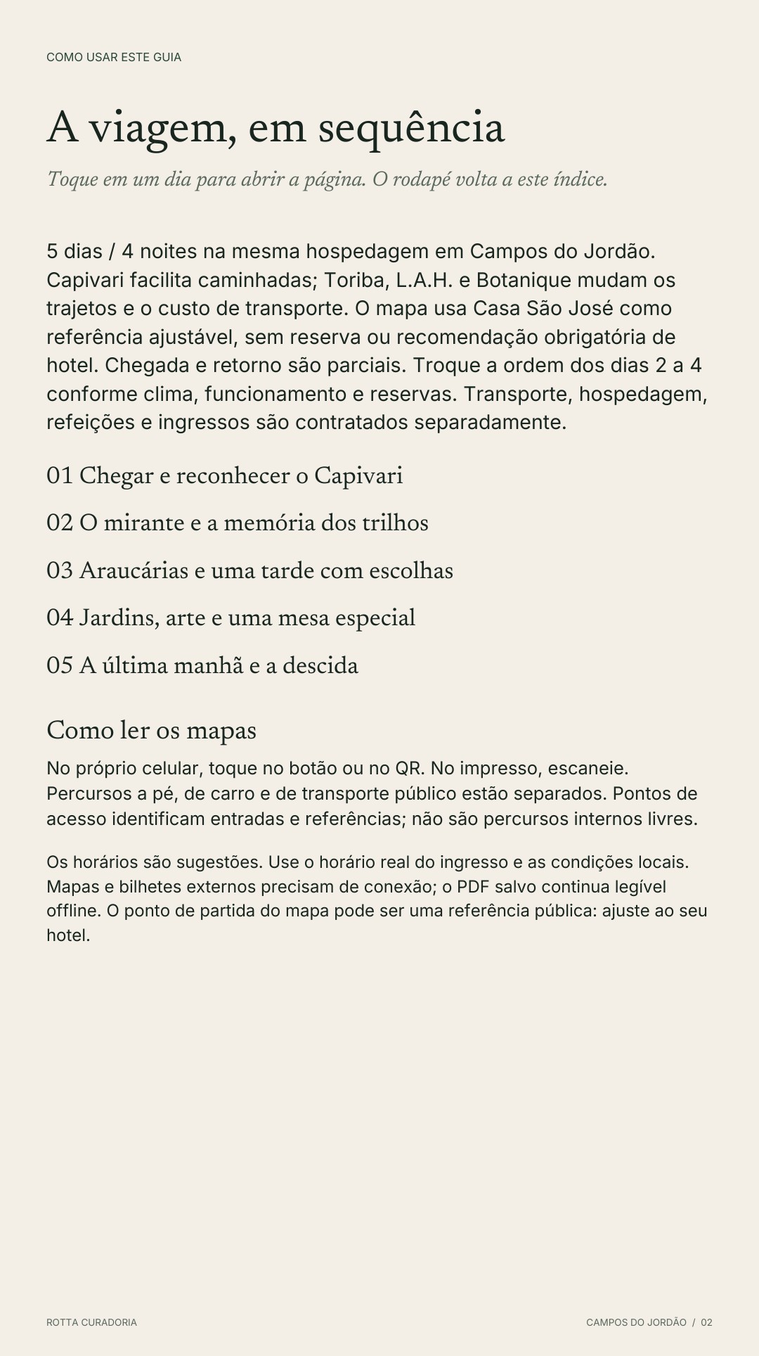 Página 2 real do roteiro: A VIAGEM EM SEQUÊNCIA