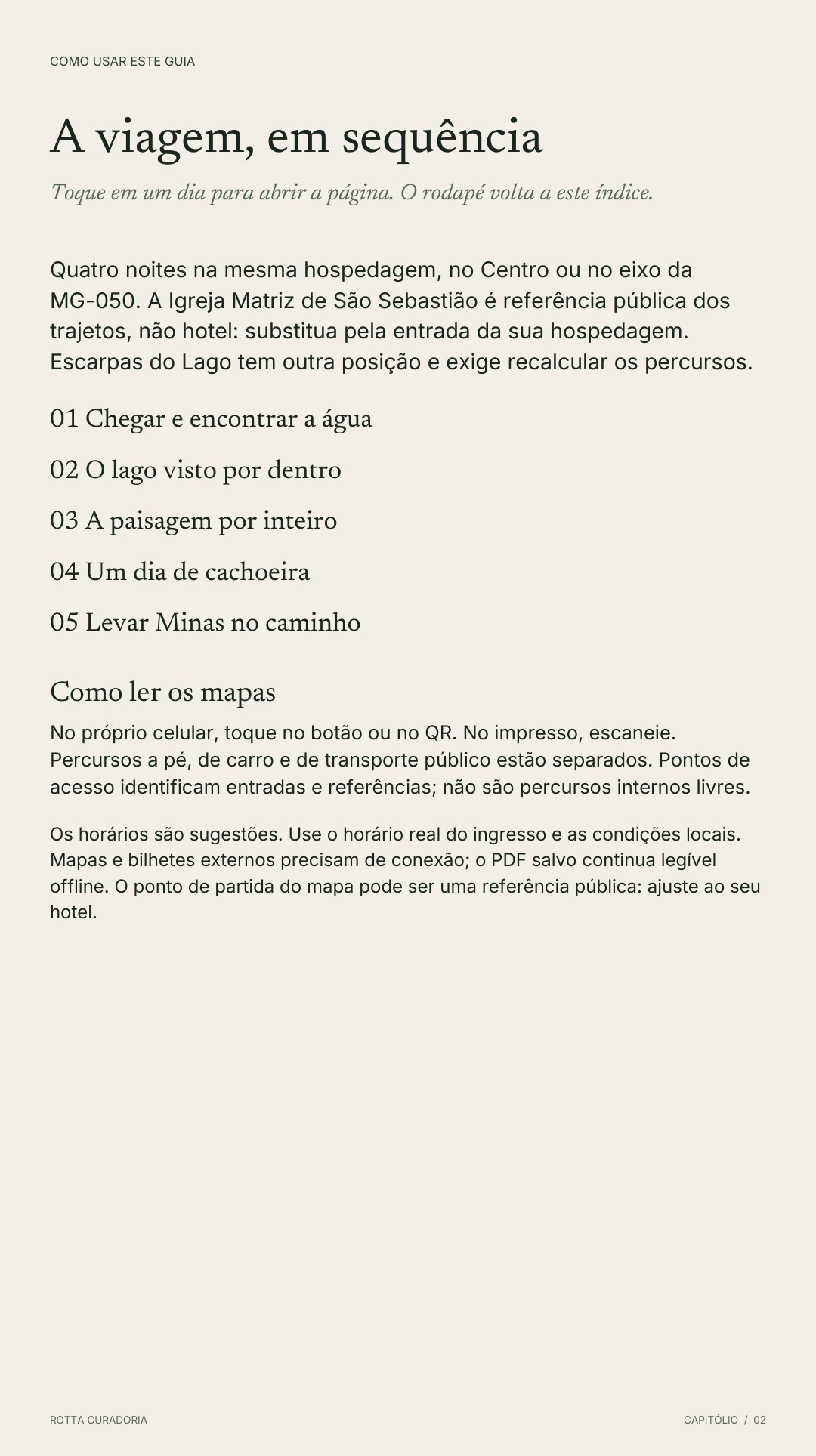 Página 2 real do roteiro: A VIAGEM EM SEQUÊNCIA