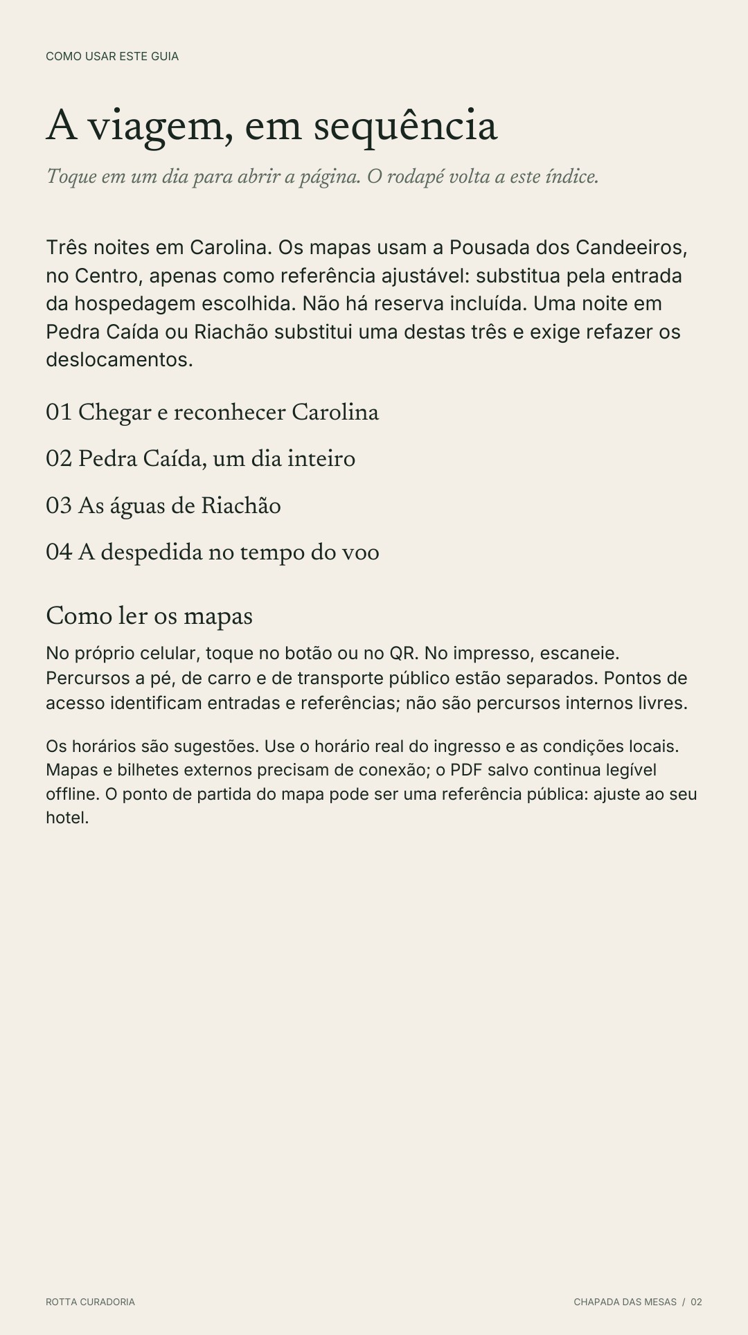 Página 2 real do roteiro: A VIAGEM EM SEQUÊNCIA