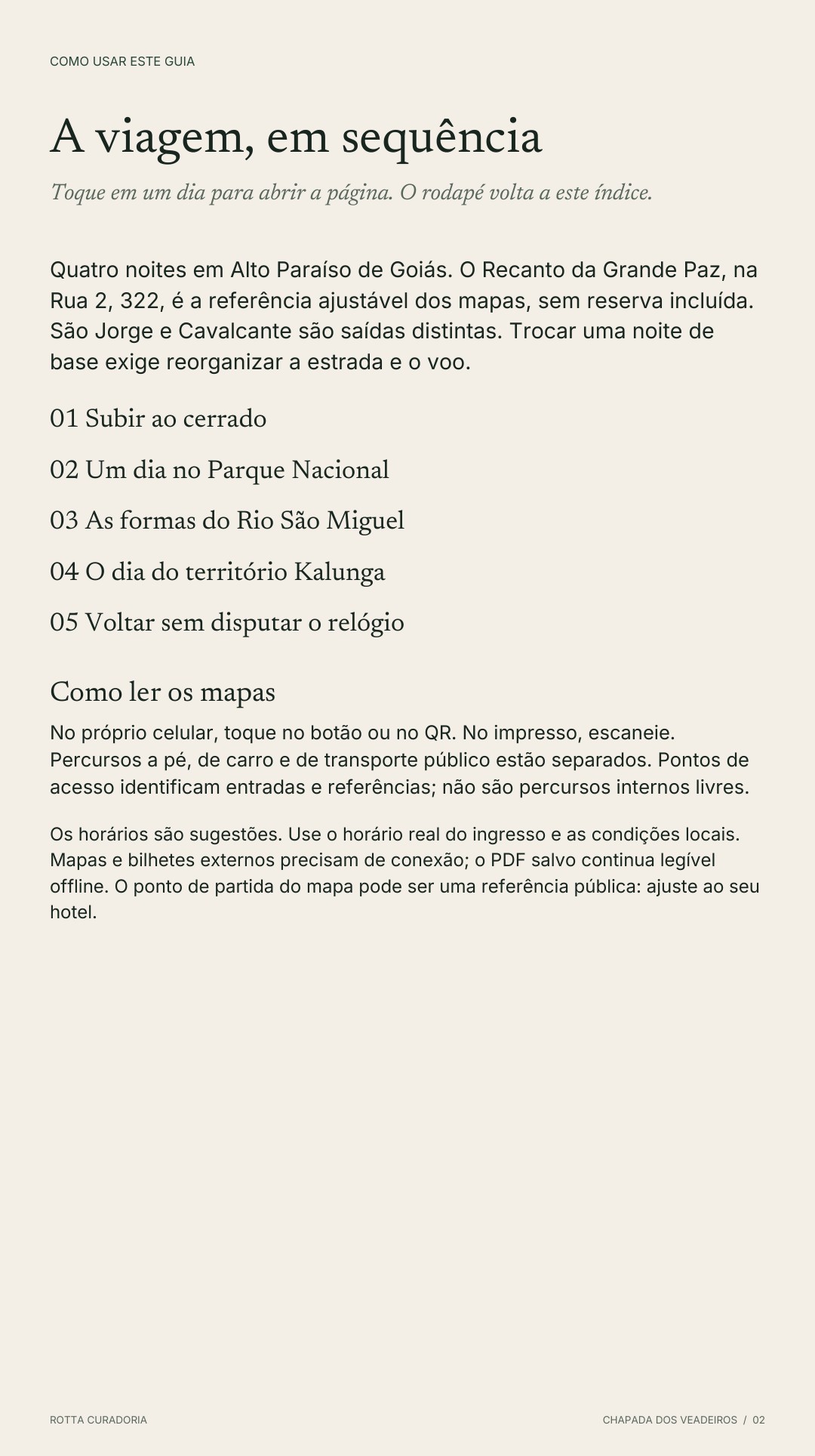 Página 2 real do roteiro: A VIAGEM EM SEQUÊNCIA