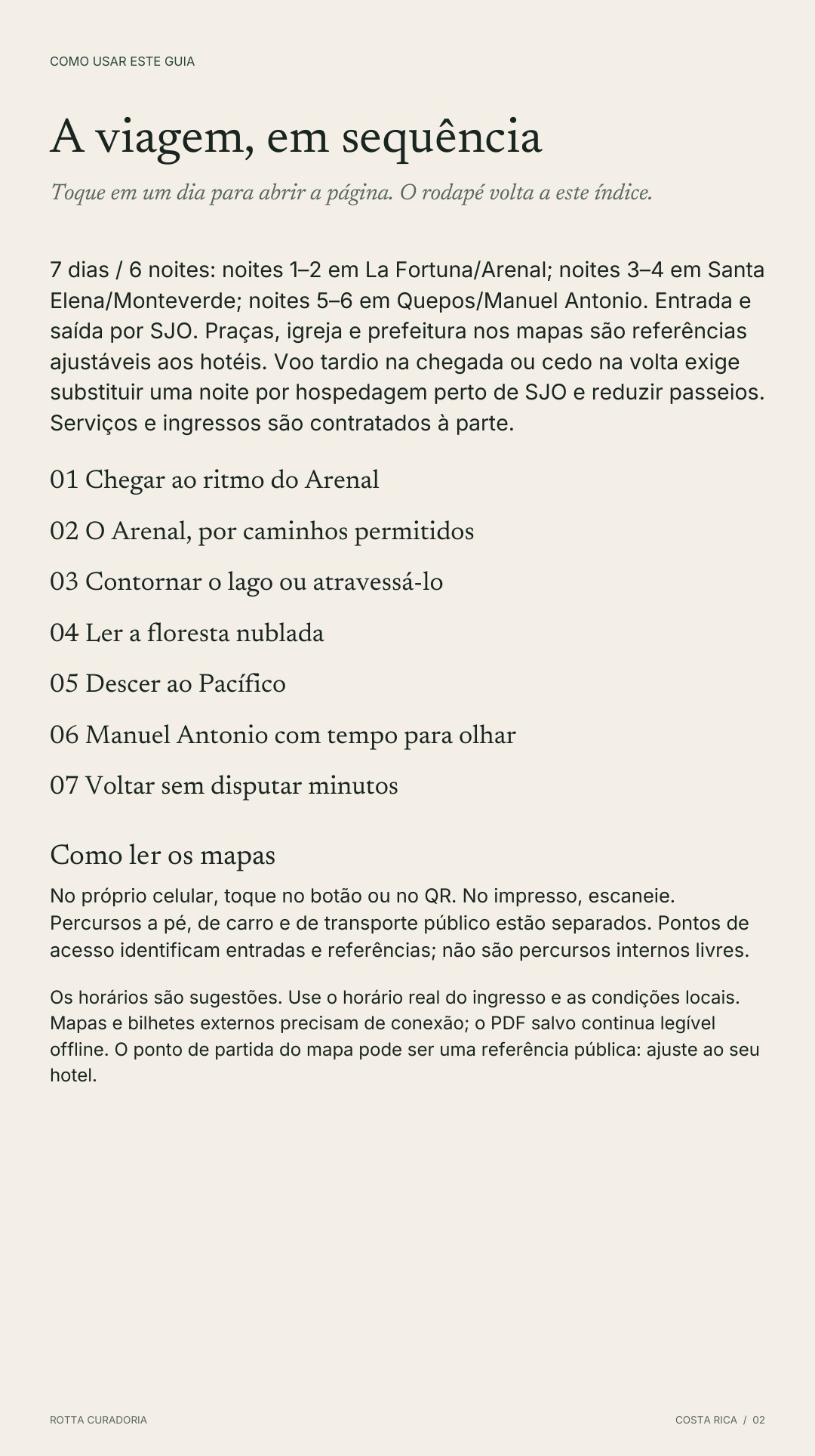 Página 2 real do roteiro: A VIAGEM EM SEQUÊNCIA