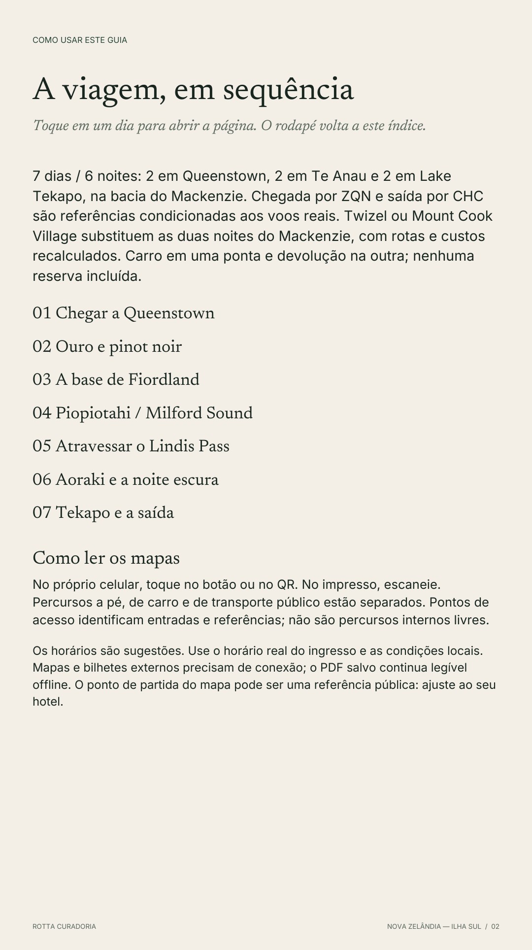 Página 2 real do roteiro: A VIAGEM EM SEQUÊNCIA