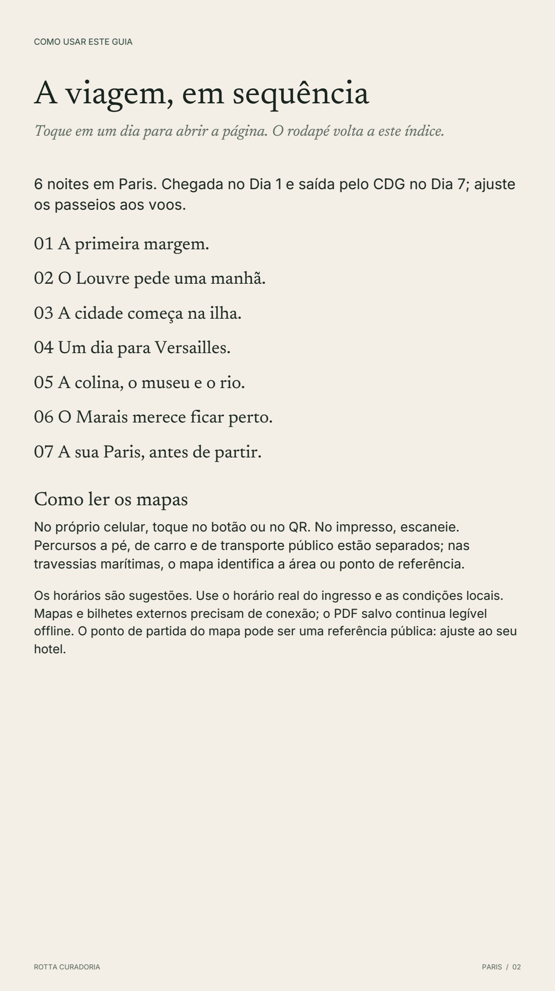 Página 2 real do roteiro: A VIAGEM EM SEQUÊNCIA