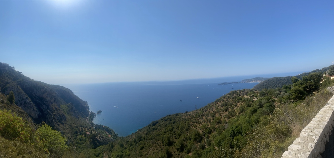 Costa da Cote d'Azur vista do alto de Eze