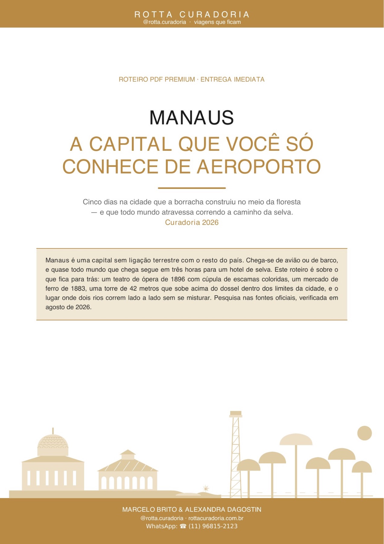 Capa do Roteiro PDF Premium de Manaus