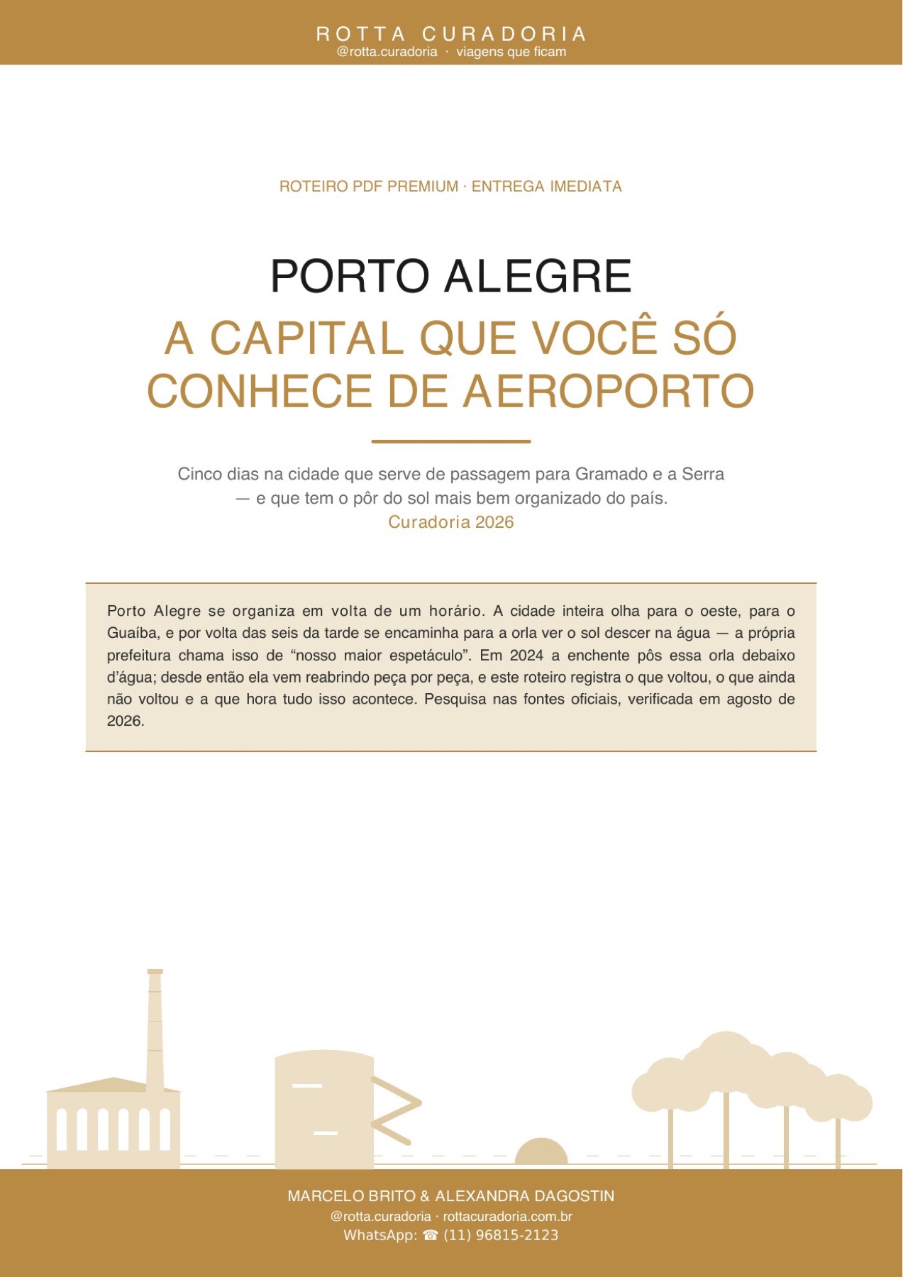 Capa do Roteiro PDF Premium de Porto Alegre