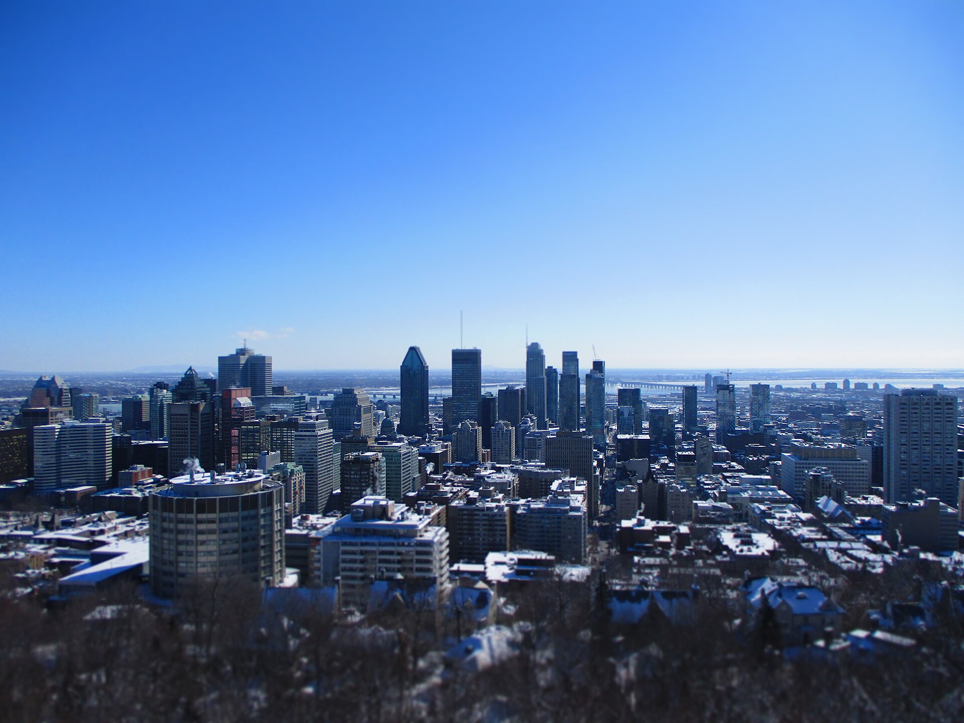 Skyline de Montreal visto do Mont-Royal