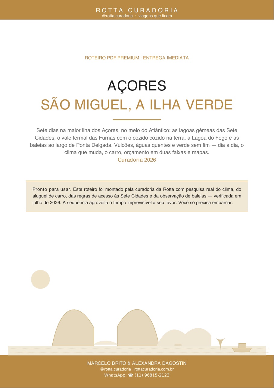 Capa do Roteiro PDF Premium de Açores