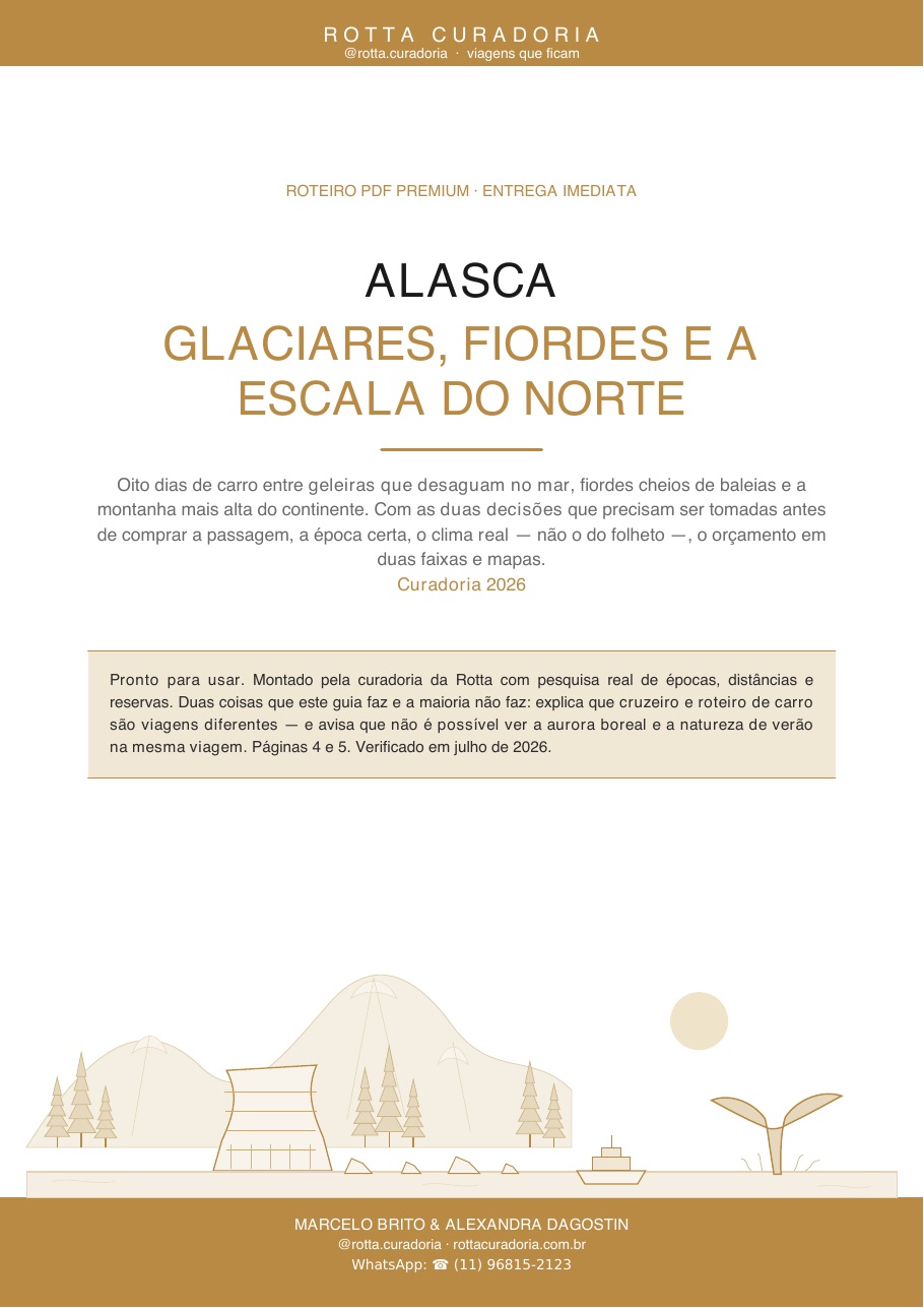 Capa do Roteiro PDF Premium de Alasca