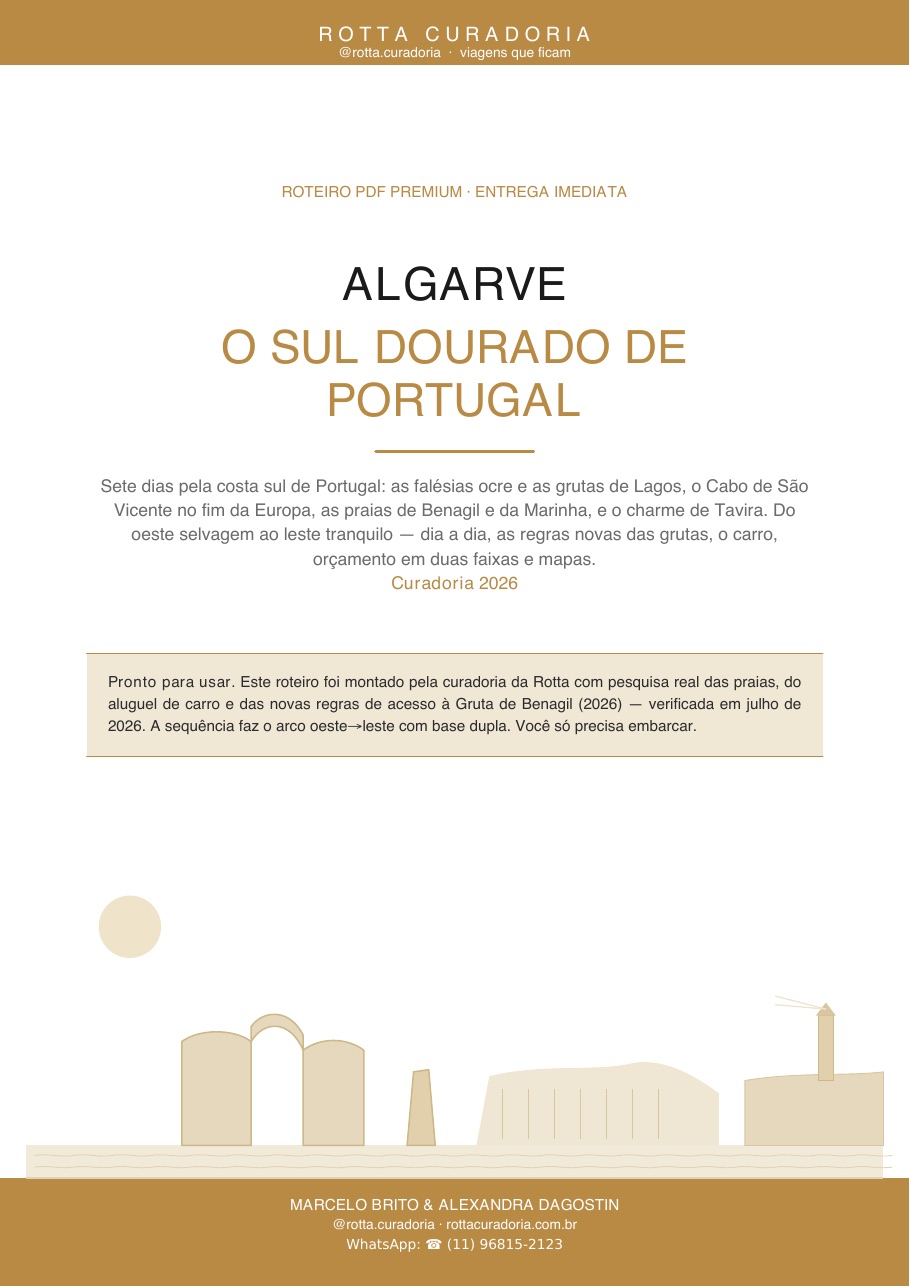 Capa do Roteiro PDF Premium de Algarve