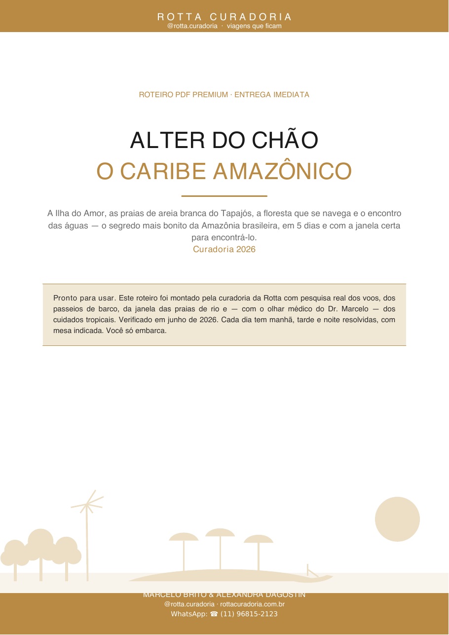 Capa do Roteiro PDF Premium de Alter do Chão