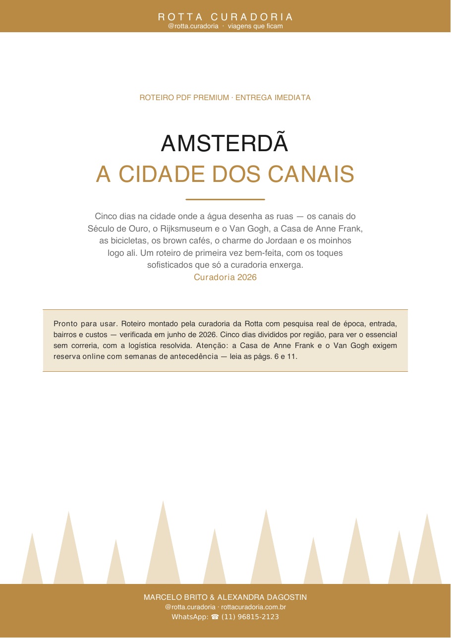 Capa do Roteiro PDF Premium de Amsterdã