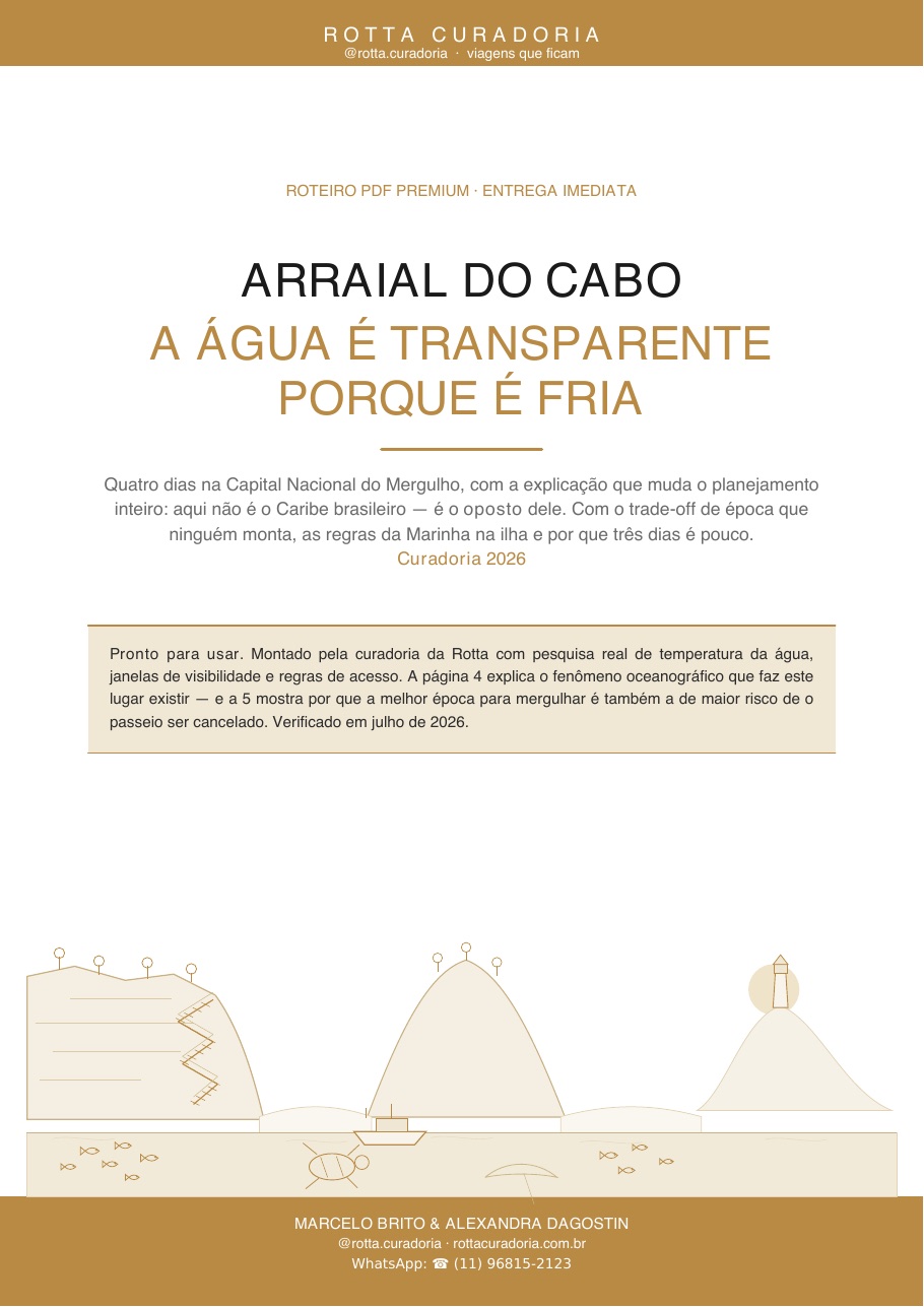 Capa do Roteiro PDF Premium de Arraial do Cabo