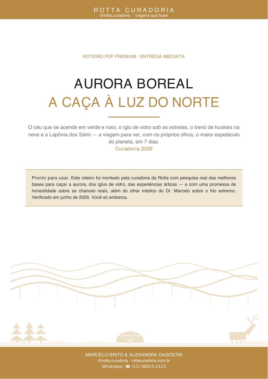 Capa do Roteiro PDF Premium de Aurora Boreal