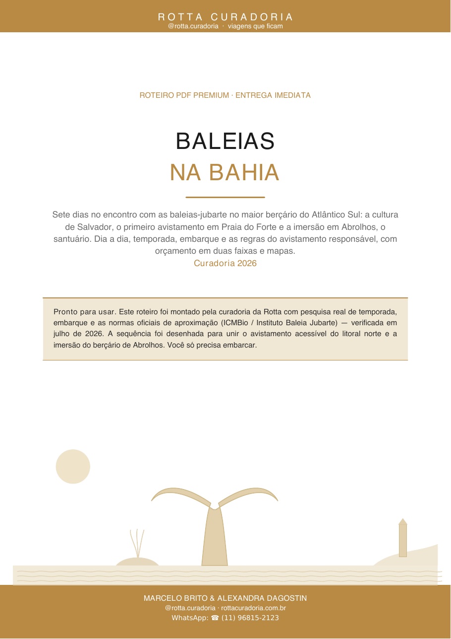 Capa do Roteiro PDF Premium de Baleias na Bahia
