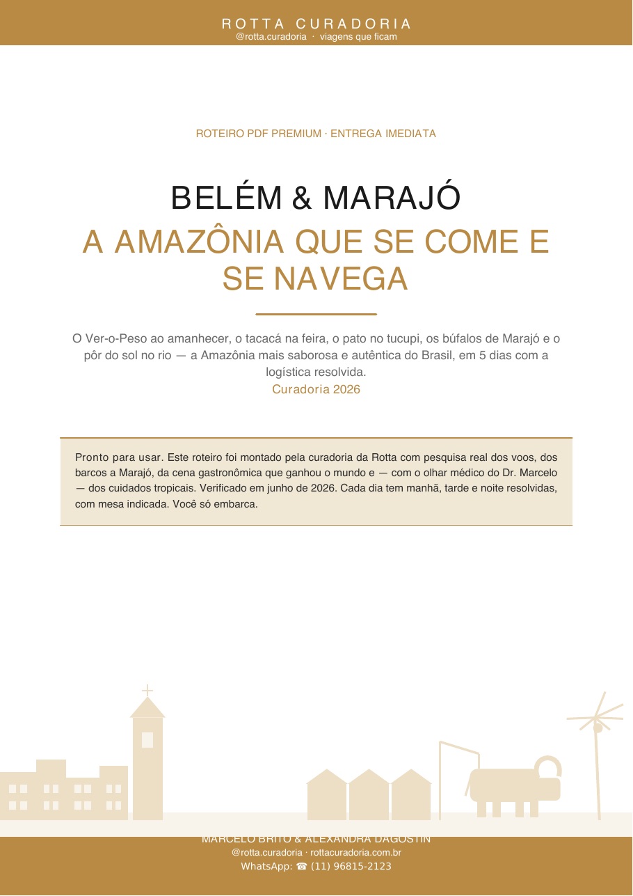 Capa do Roteiro PDF Premium de Belém & Marajó