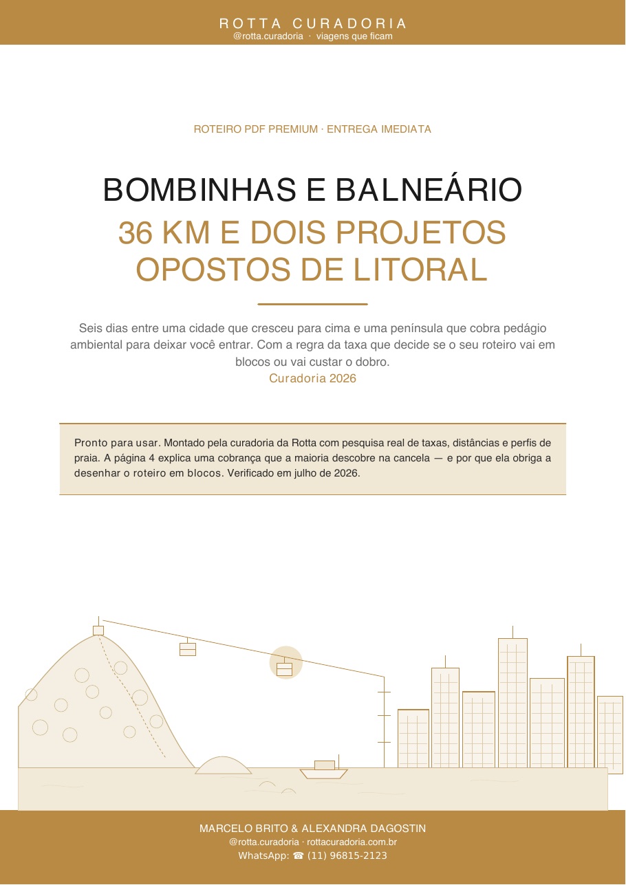 Capa do Roteiro PDF Premium de Bombinhas & Balneário
