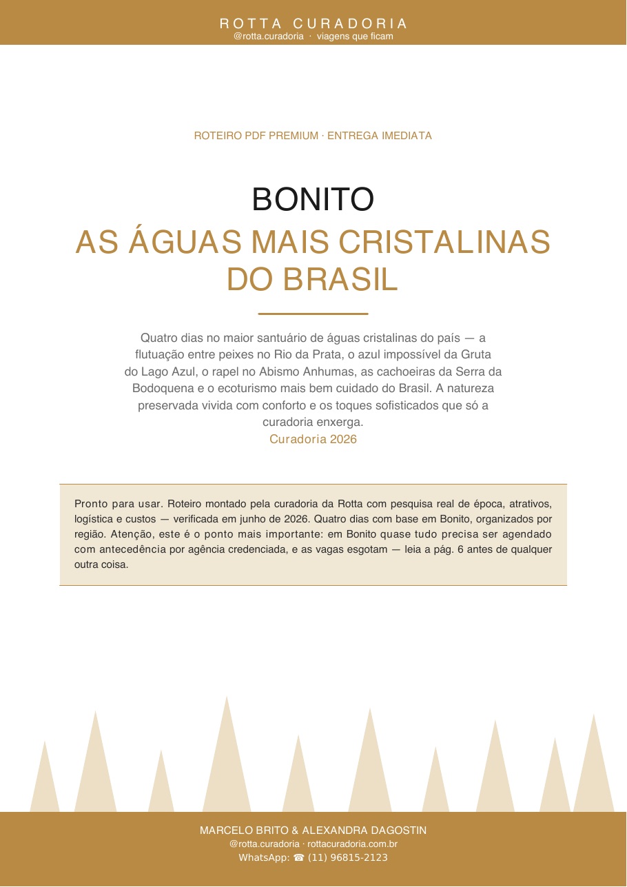 Capa do Roteiro PDF Premium de Bonito