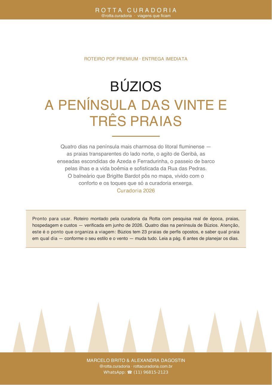 Capa do Roteiro PDF Premium de Búzios