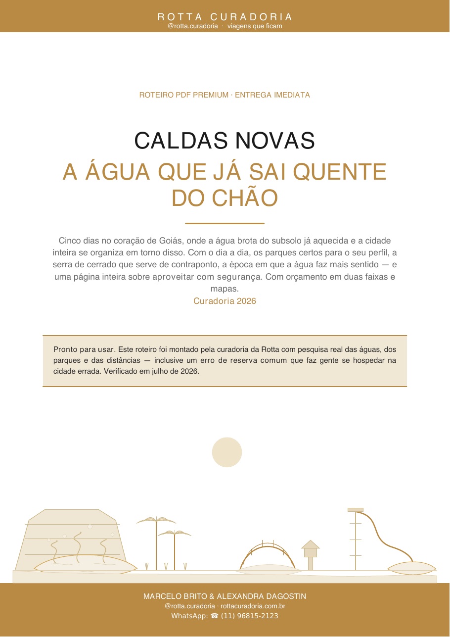 Capa do Roteiro PDF Premium de Caldas Novas