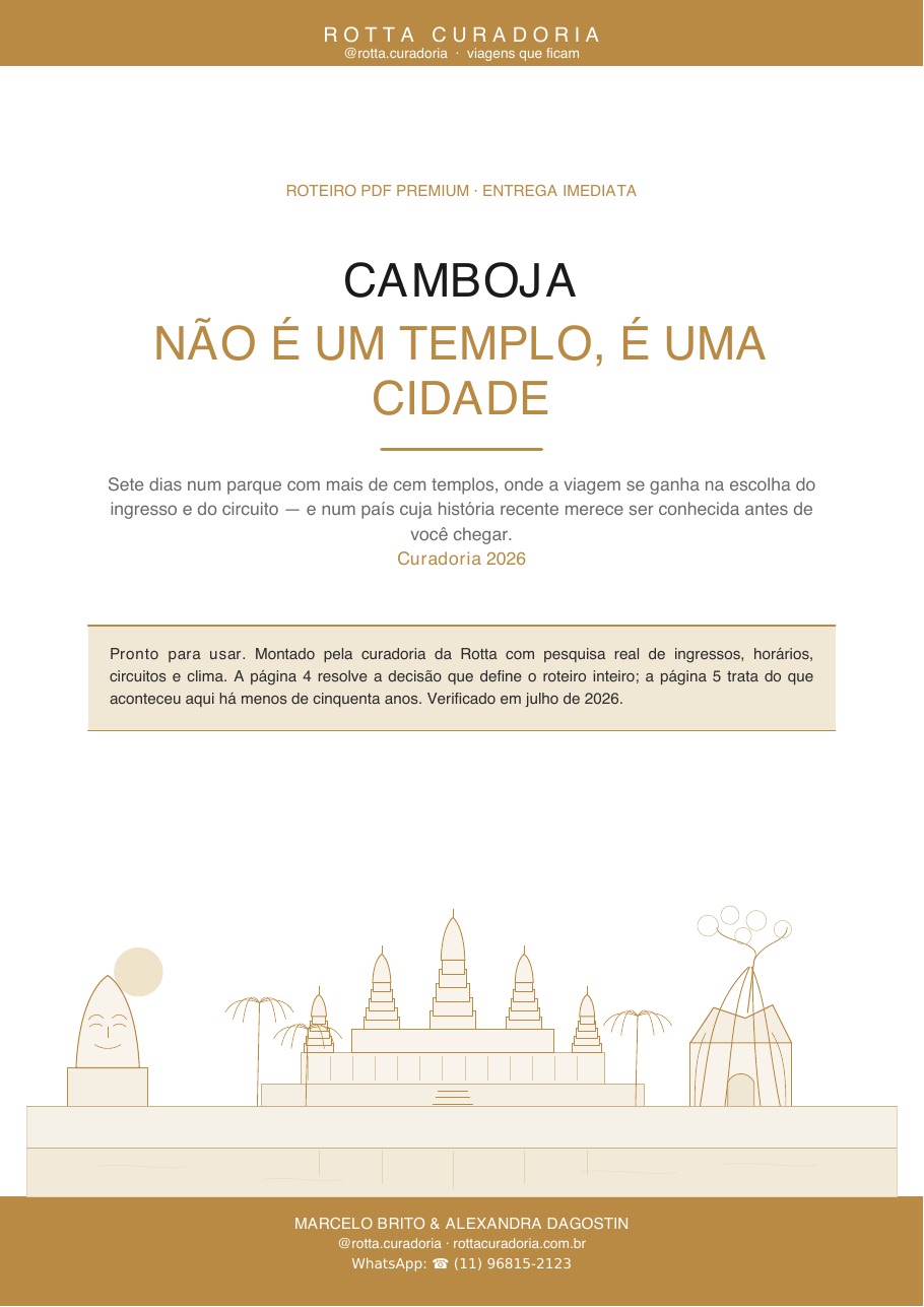 Capa do Roteiro PDF Premium de Camboja
