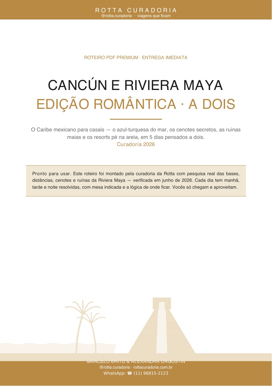 Capa do Roteiro PDF Premium de Cancún & Riviera Maya
