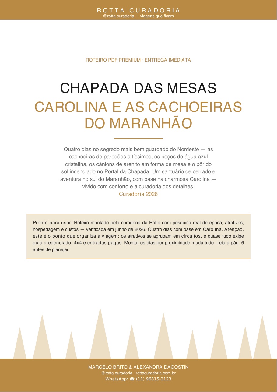Capa do Roteiro PDF Premium de Chapada das Mesas