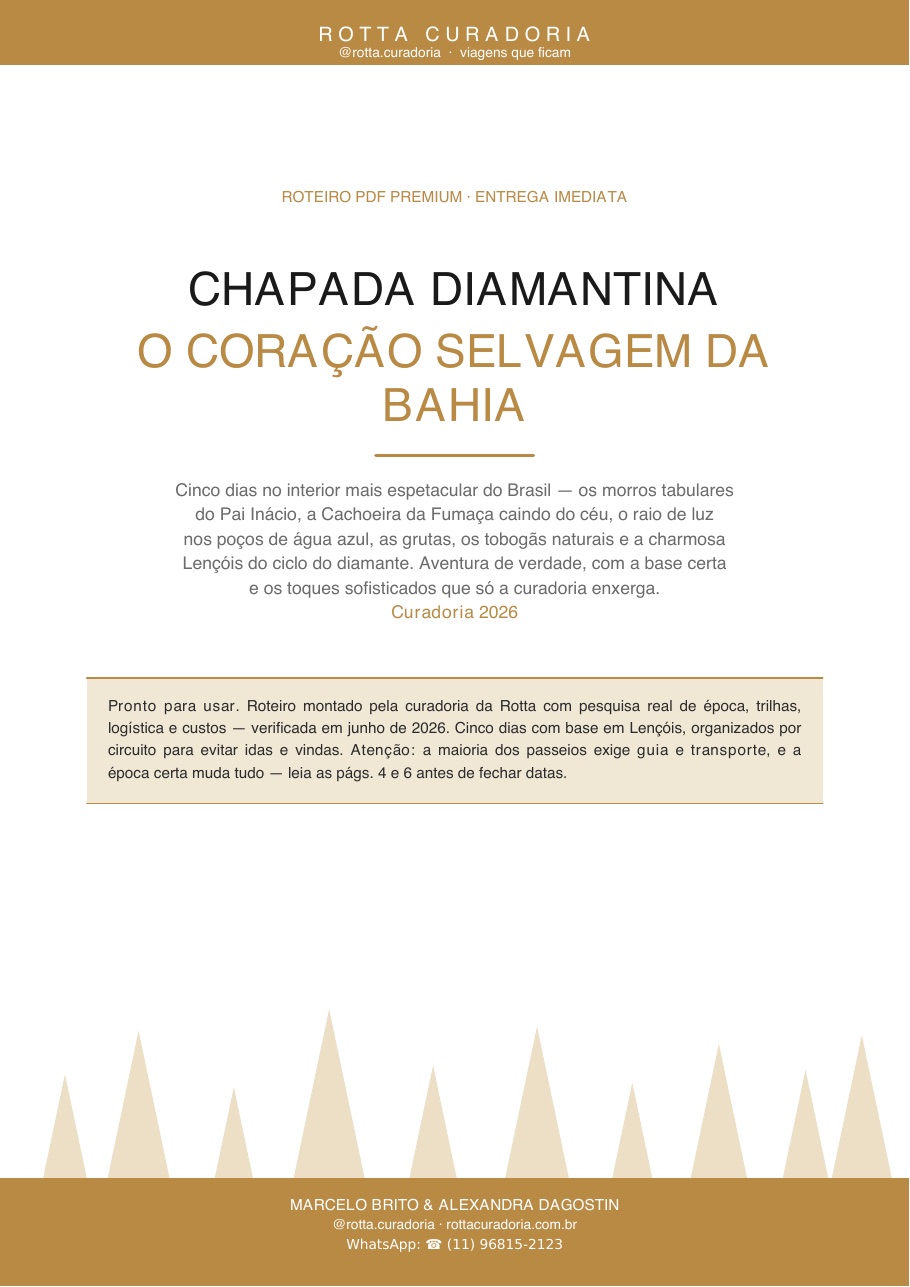Capa do Roteiro PDF Premium de Chapada Diamantina