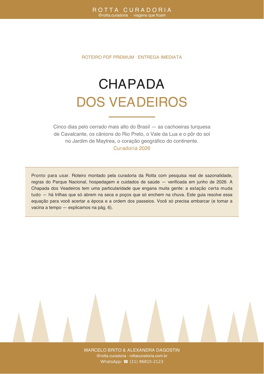 Capa do Roteiro PDF Premium de Chapada dos Veadeiros