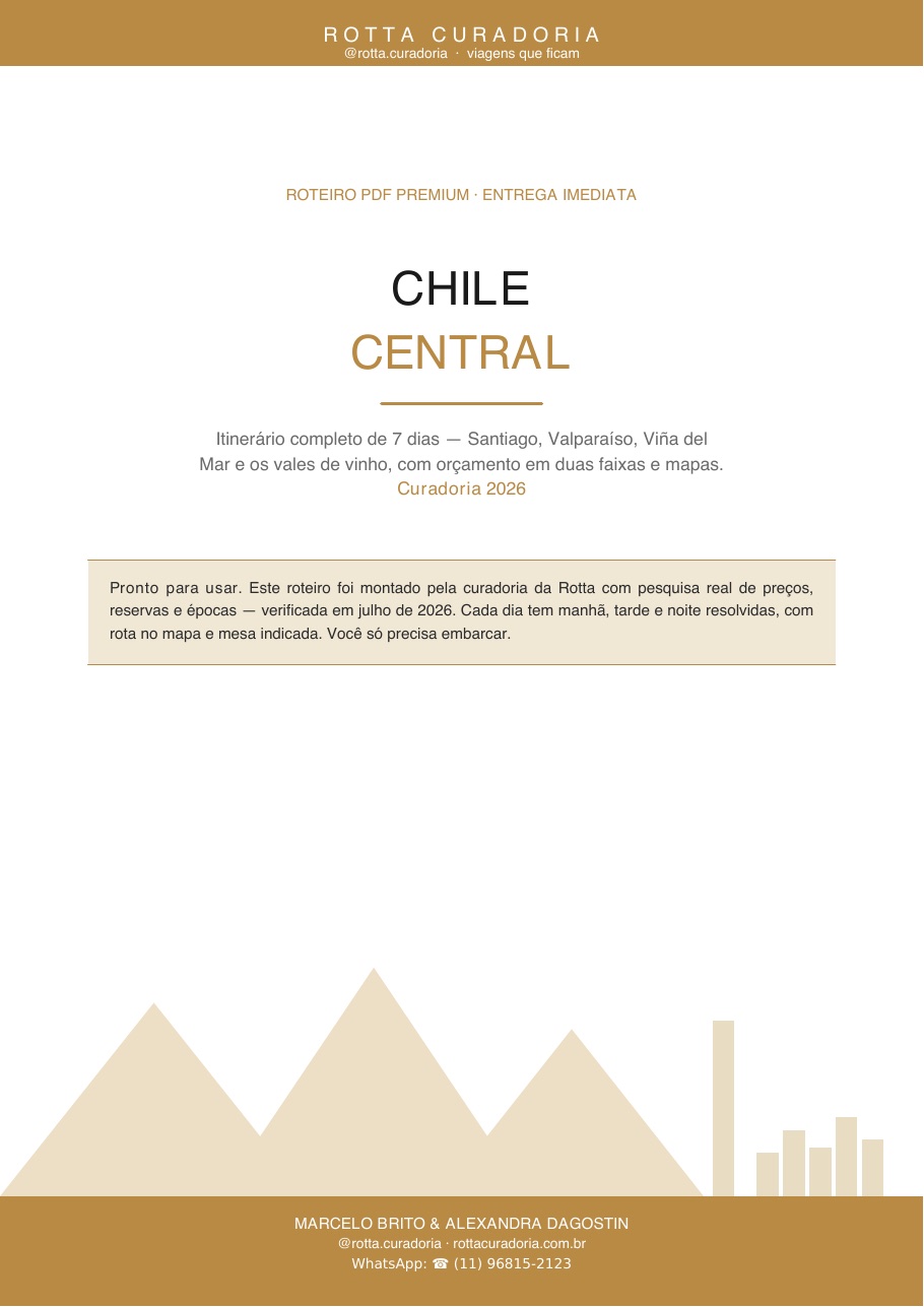 Capa do Roteiro PDF Premium de Chile Central