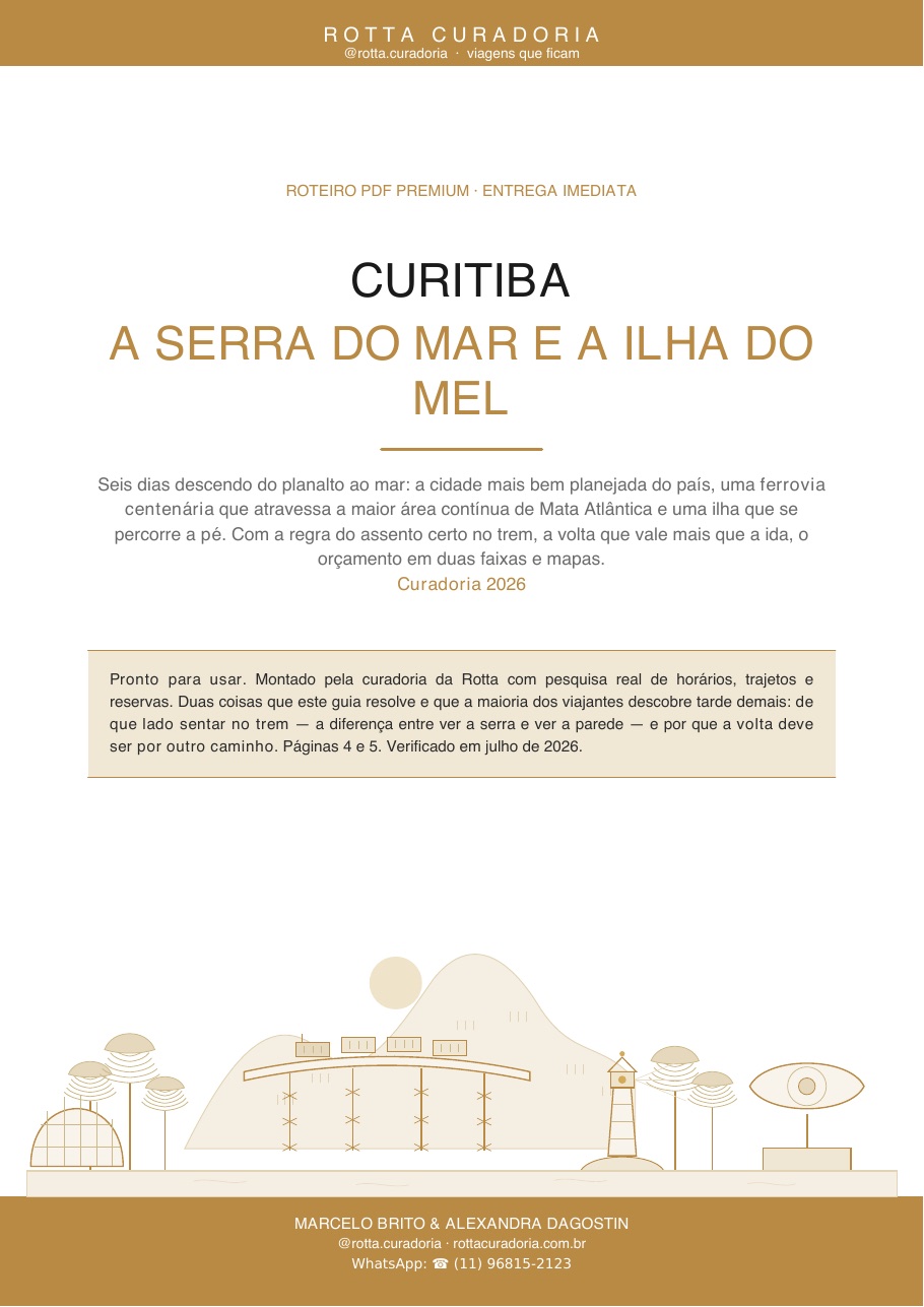 Capa do Roteiro PDF Premium de Curitiba & Litoral