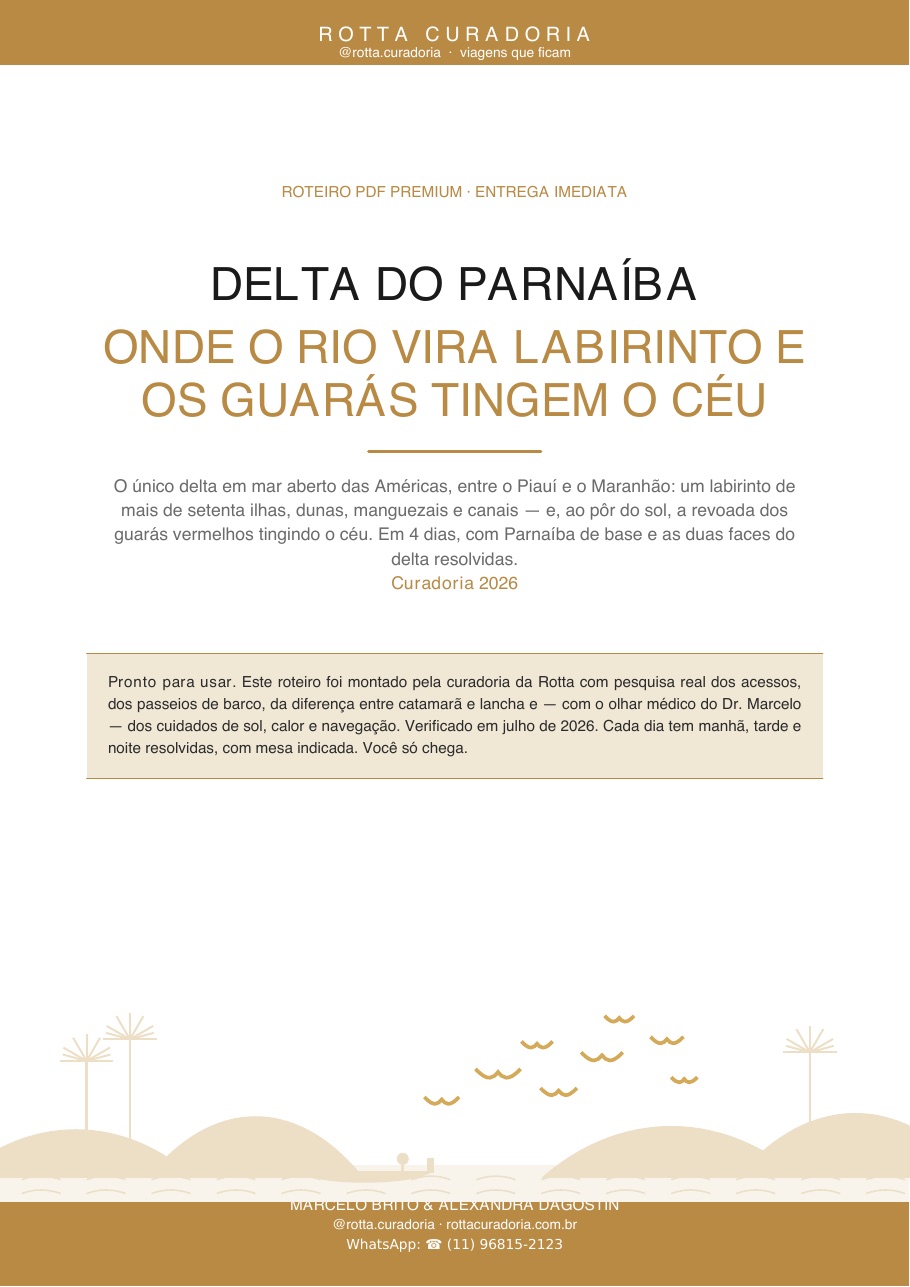 Capa do Roteiro PDF Premium de Delta do Parnaíba