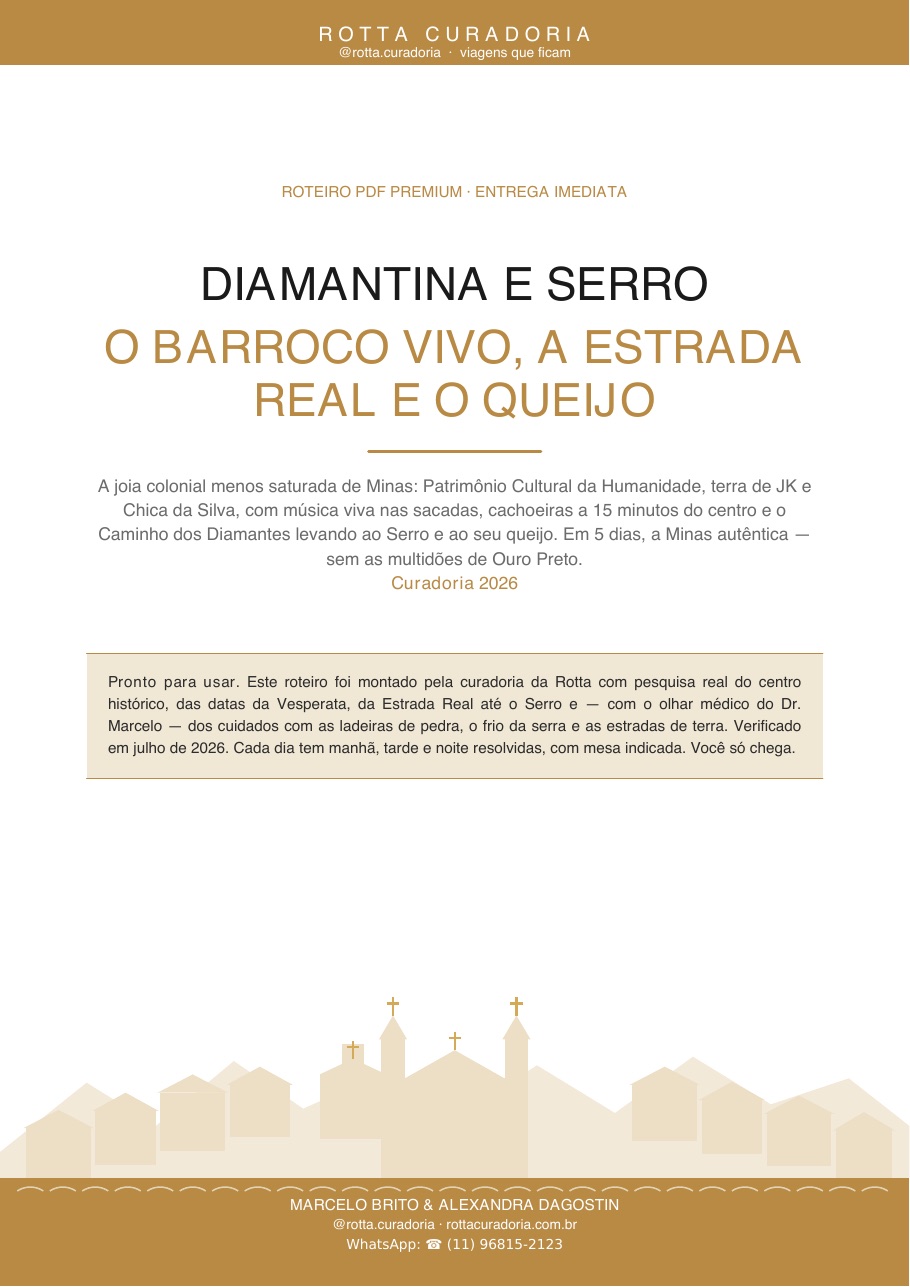 Capa do Roteiro PDF Premium de Diamantina & Serro