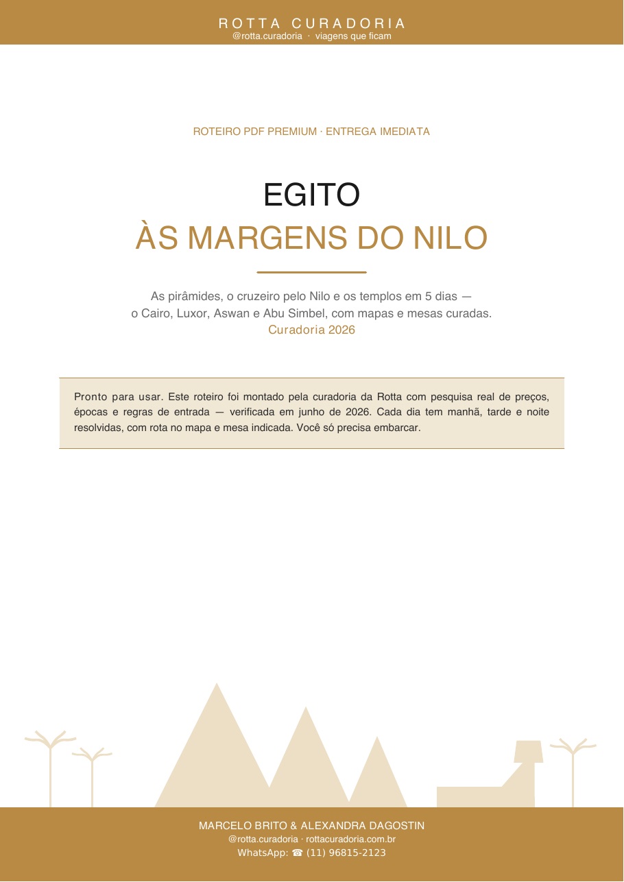 Capa do Roteiro PDF Premium de Egito