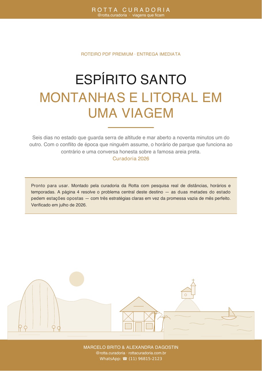 Capa do Roteiro PDF Premium de Espírito Santo