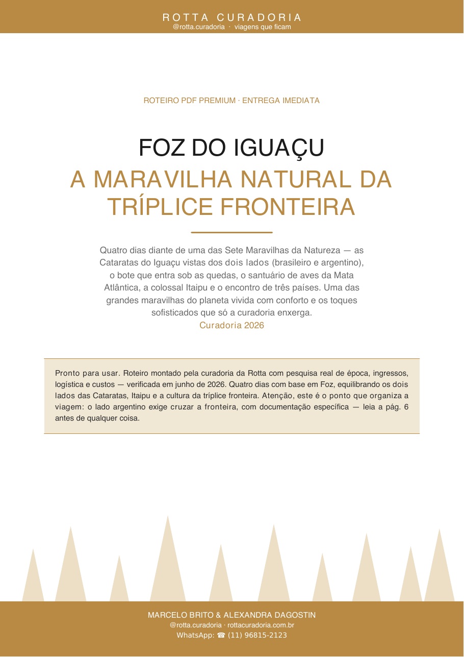 Capa do Roteiro PDF Premium de Foz do Iguaçu
