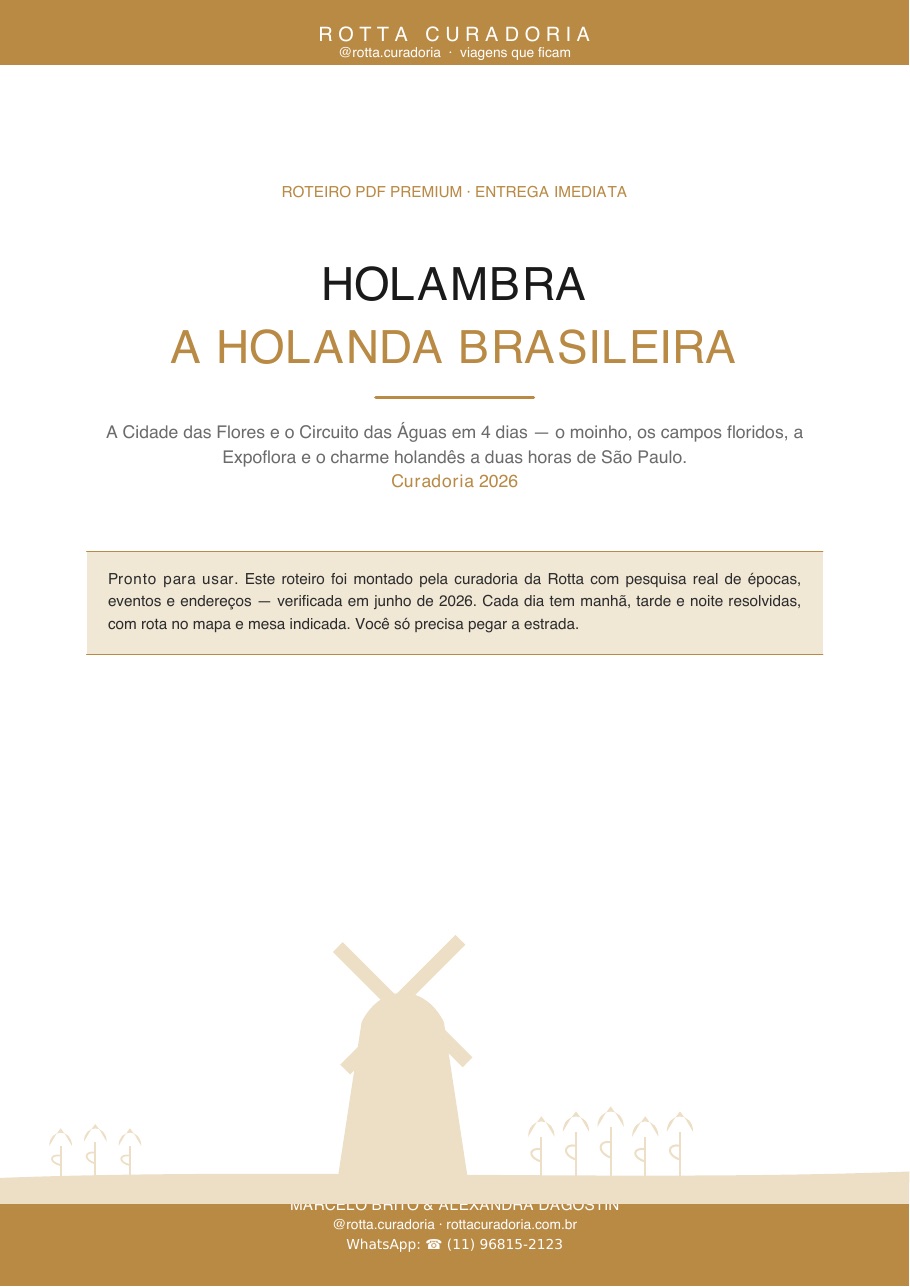 Capa do Roteiro PDF Premium de Holambra