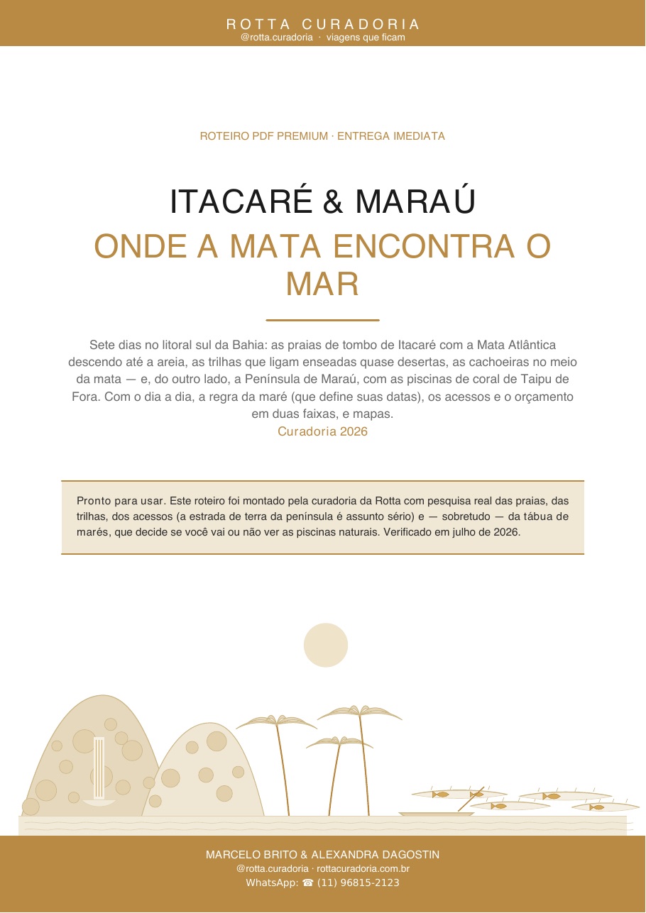 Capa do Roteiro PDF Premium de Itacaré & Maraú