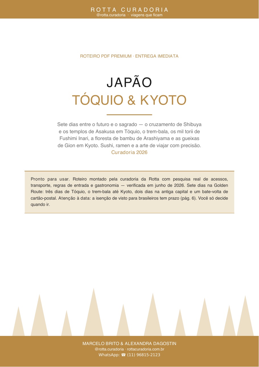 Capa do Roteiro PDF Premium de Japão