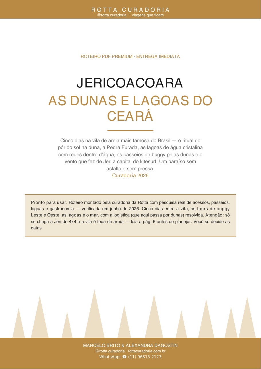 Capa do Roteiro PDF Premium de Jericoacoara