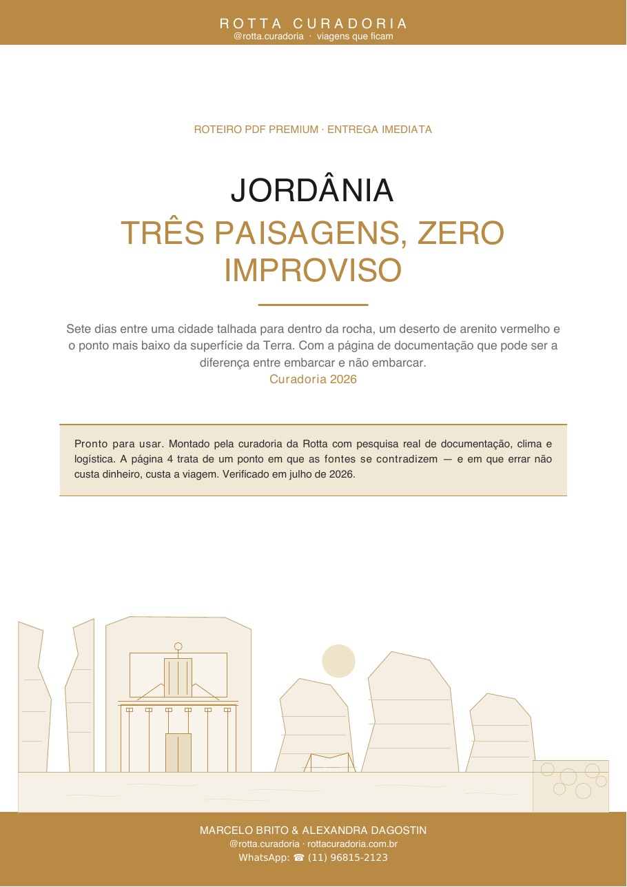 Capa do Roteiro PDF Premium de Jordânia