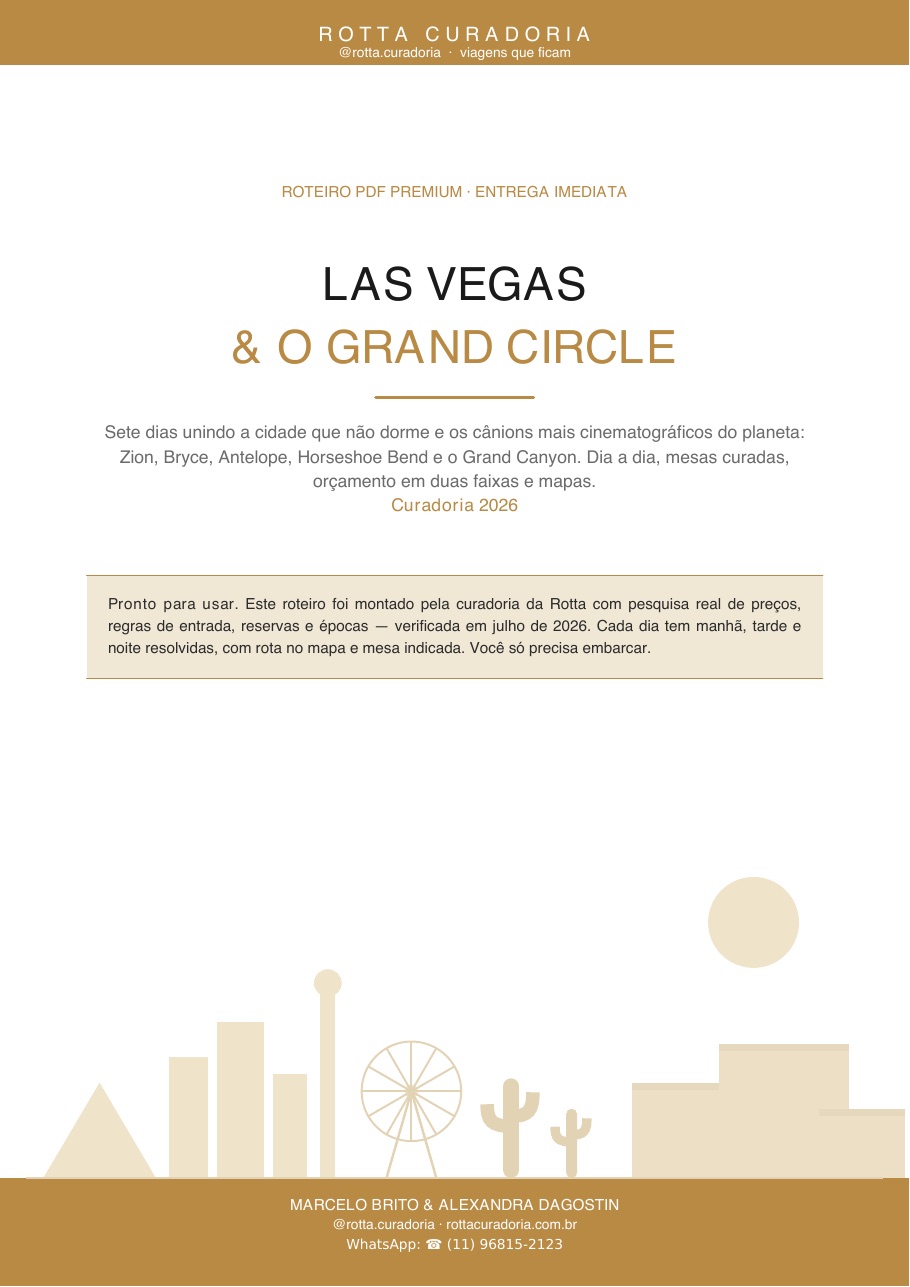 Capa do Roteiro PDF Premium de Las Vegas & Parques