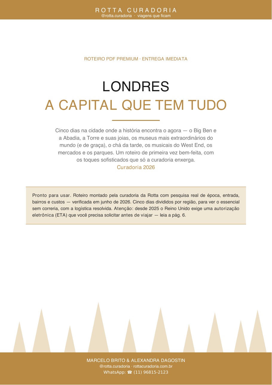 Capa do Roteiro PDF Premium de Londres
