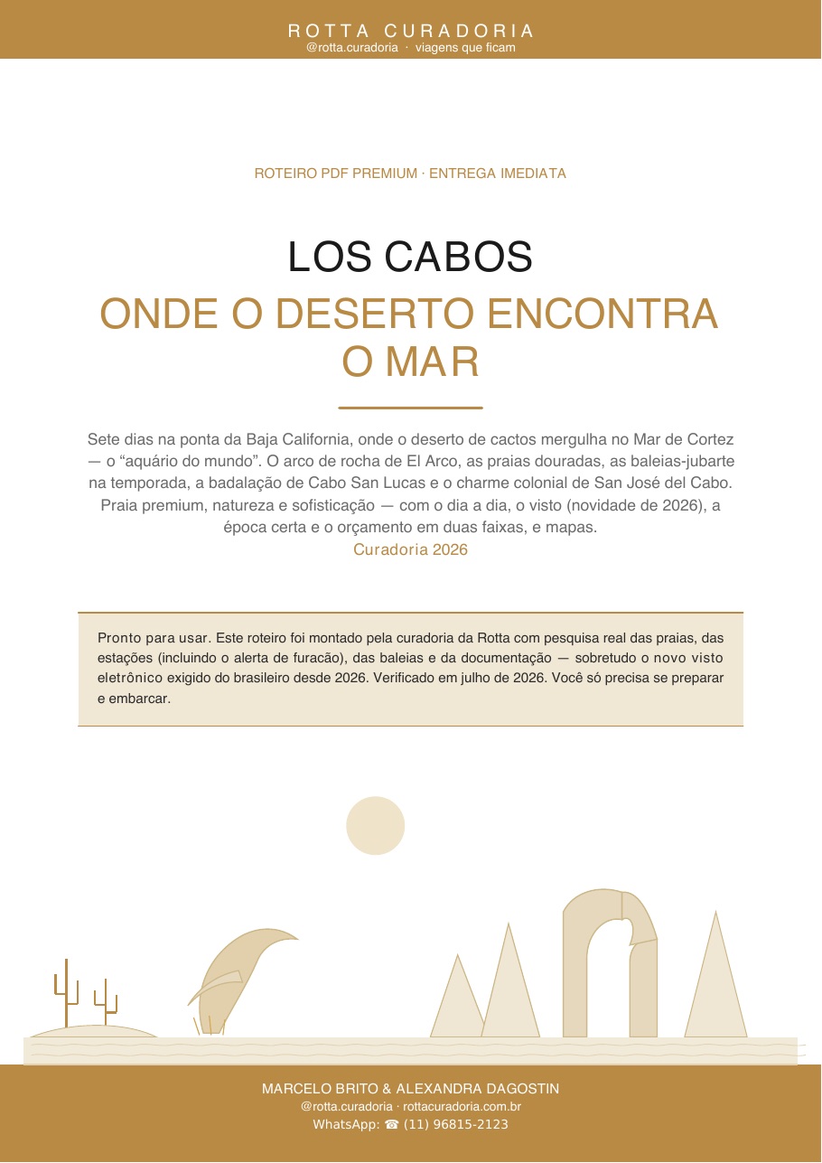 Capa do Roteiro PDF Premium de Los Cabos