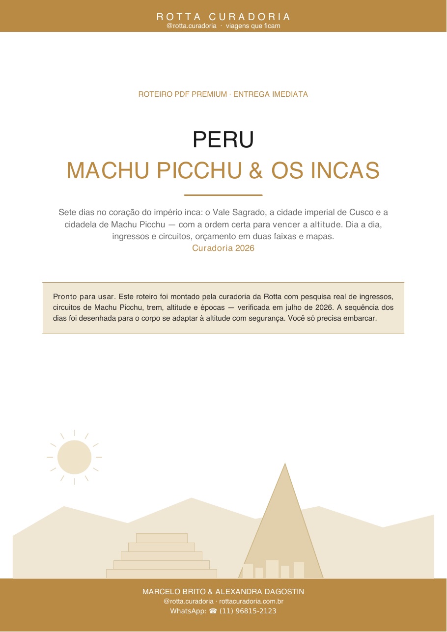 Capa do Roteiro PDF Premium de Machu Picchu